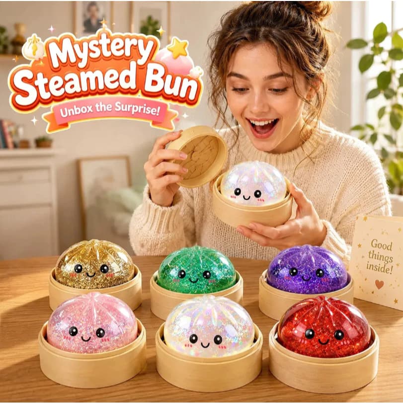 Dumpling Squishy com Glitter 8,5 cm